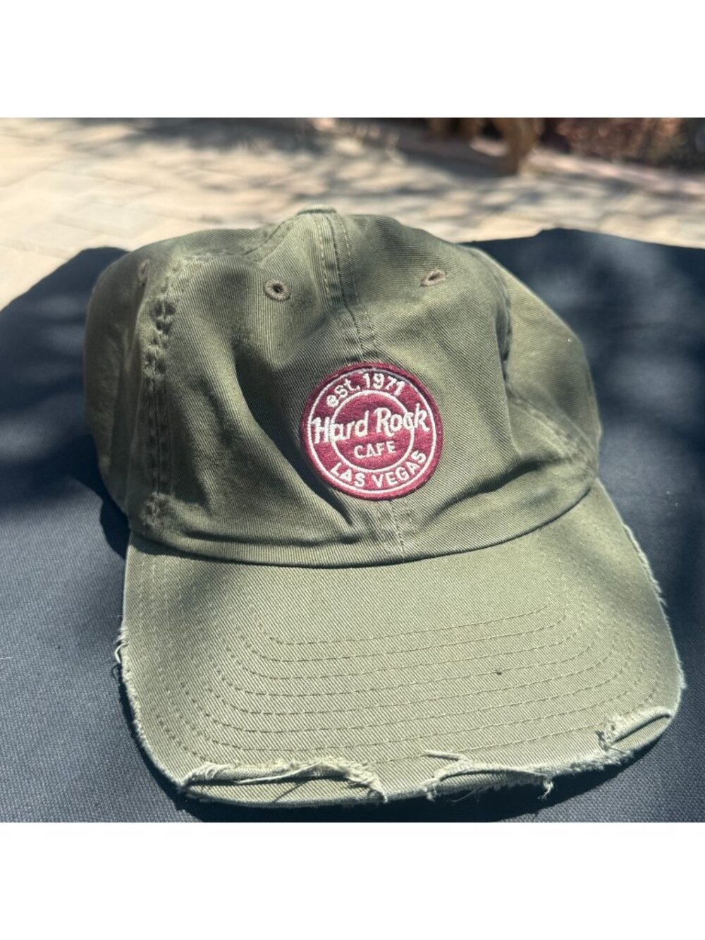 Vintage Hard Rock Cafe LAS VEGAS Green & Red Snapback Baseball Cap